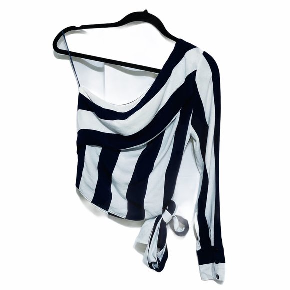 Zara Trafaluc One Shoulder Belted Top - Picture 6 of 6